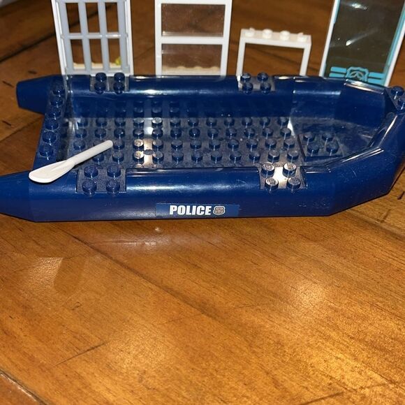 7” Long Blue Lego Police Raft Paddle & Jail Window & Door Replacement Parts - Picture 2 of 4